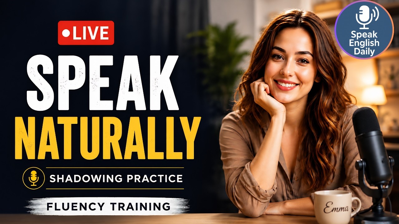 Speak English With Me LIVE 🔴 English Shadowing Practice for Fluency ...