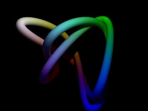 Animated 2-3-5 Lissajous curve