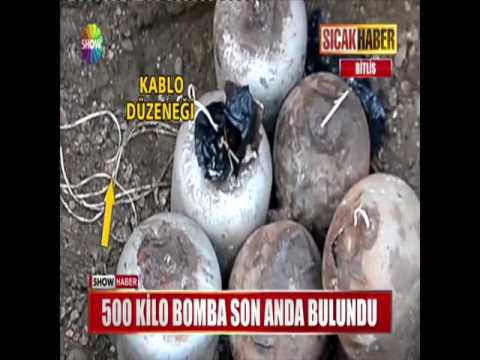 500 kilo bomba son anda bulundu