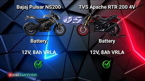 BAJAJ PULSAR NS200 VS TVS APACHE RTR 200 4V || Bajaj Vs TVS || Om Santosh 