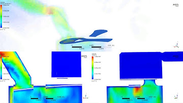Ansys FSI fluid velocity + structural valve desplacement  (suction and discharge)