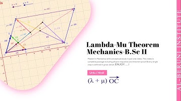 Lambda-Mu Theorem | Complete Package | 100% Concepts with Pre-Requisites | Mechanics by Q.K Ghori