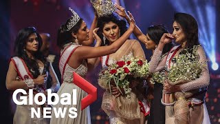 Sri Lanka beauty queen reinstated as winner after Mrs. World stripped her of crown on stage