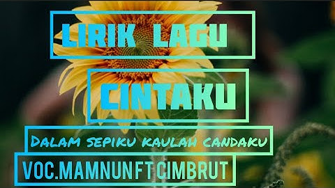 Lirik Cover Lagu Cintaku(dalam sepihku engkaulah candaku)cover.mamnun ft cimbrut