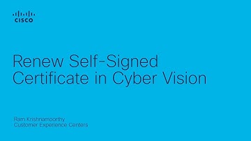 How to Renew a Self-Signed Certificate in Cisco Cyber Vision | Step-by-Step Guide