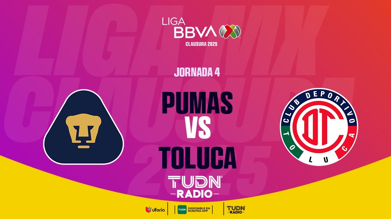 EN VIVO 🔴| PUMAS VS TOLUCA | JORNADA 4- LIGA MX | CLAUSURA 2025 - YouTube