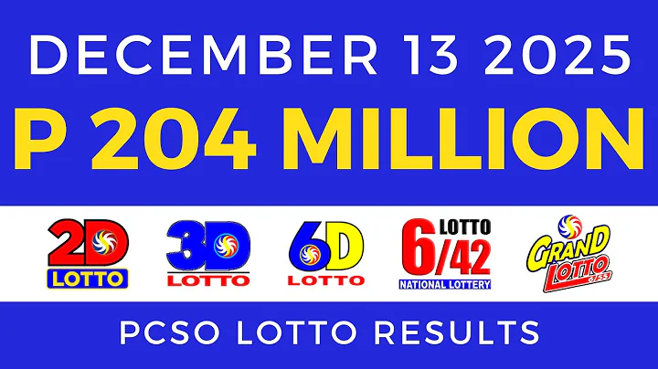 Lotto Result Today 9pm December 13 2025 PCSO