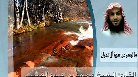 ماتيسر من سورة ال عمران محمد القشبي