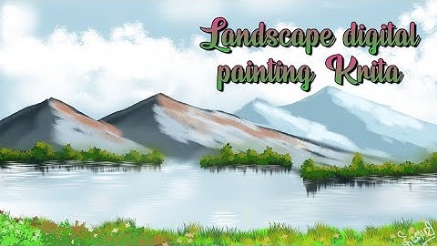 How to make Landscape digital painting || Krita