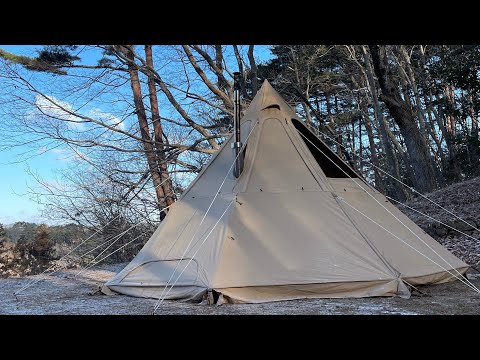 久々に重装備 レンコンテント2で薪ストーブ DOD RENKON TENT
