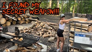 #239 I May Have Found My Secret Weapon... Splitting & Stacking Firewood FAST