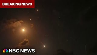 NBC News cameras capture sight of Iranian missiles over Israel