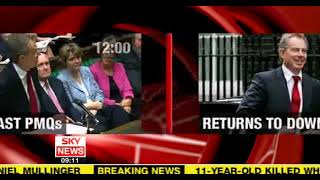 Tony Blair Resignation / Gordon Brown PM - Sky News Rolling News -  27/06/2007 0900am