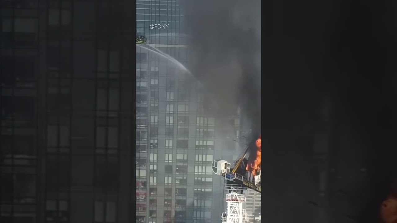 12 people were injured after a burning crane partially collapsed in NYC. 