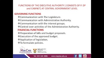 Public Finance  N5 (The role of the Executive Authority - Module 3) - Mrs. T.H. Ngubeni