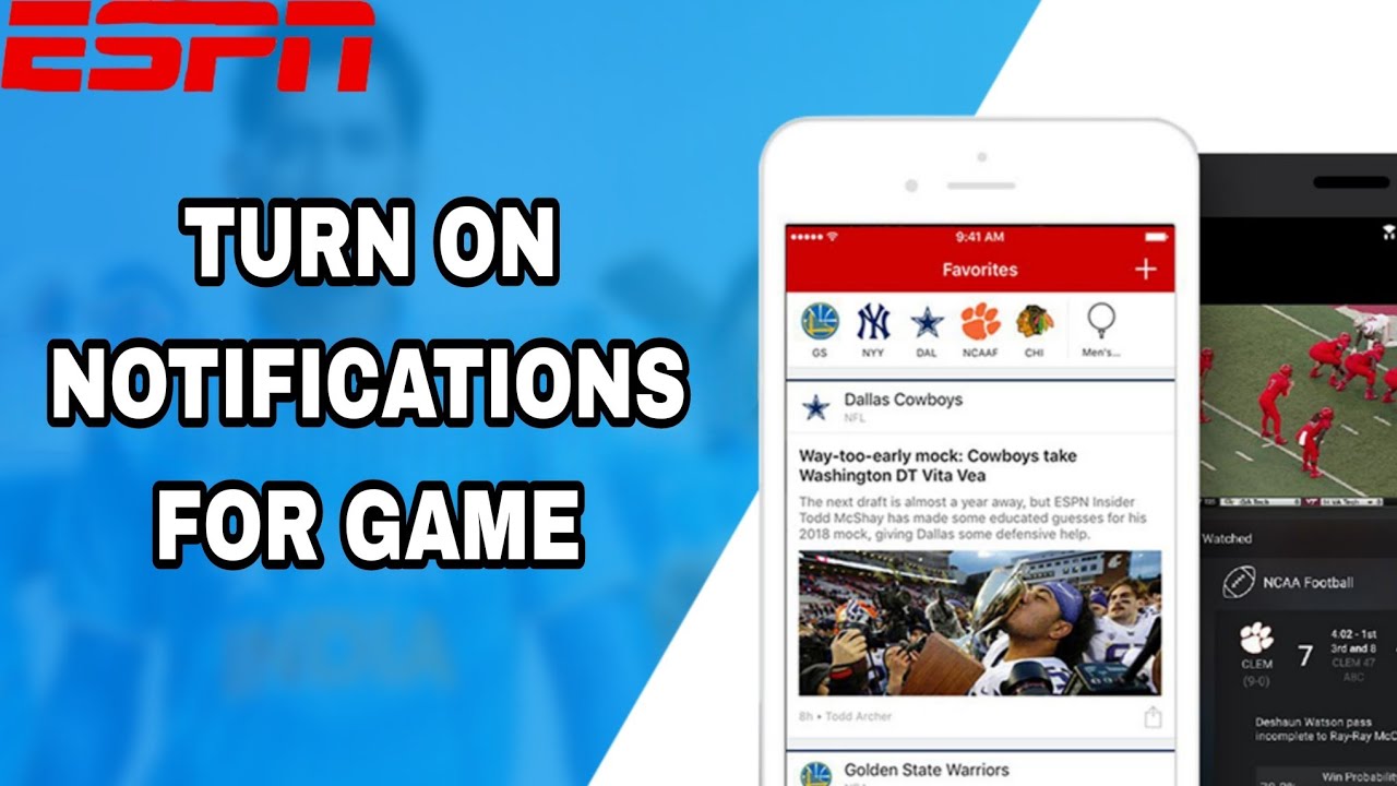 How To Turn On Notifications For Game On Espn App
