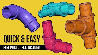 Maya Modeling Tutorial: 3d Modeling Cylindrical Corners & Intersections