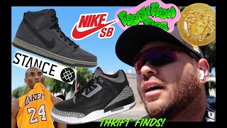 NIKE SB! VERSACE! JORDAN 3! @ The THRIFT! Thrift Vlog ep.503