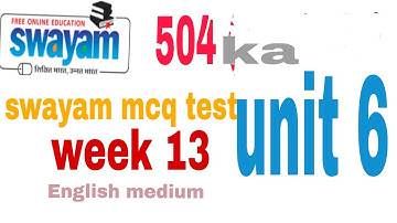 504 ka mcq unit 6 week 13