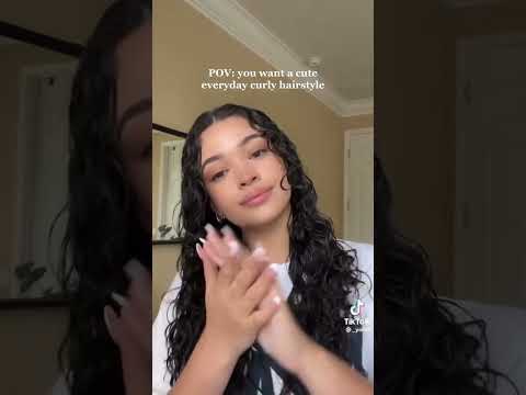 Hairstyle for curly hair is suitable for any girl ✨