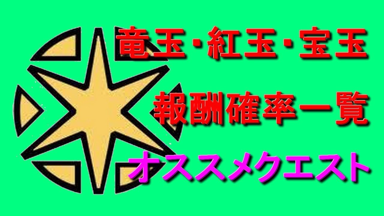 Mhw 宝玉 紅玉 竜玉の報酬確率一覧まとめ オススメの出やすいクエストは モンハンワールド Youtube