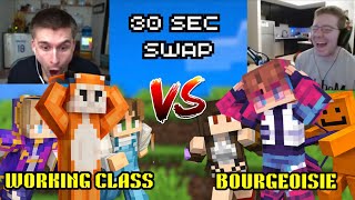 Speedrunning Minecraft, but the Player Swaps Every 30 Seconds (Feinberg pov)