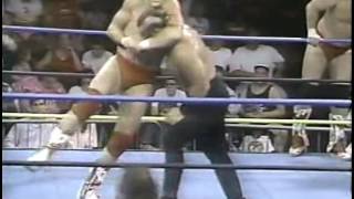 Jake Roberts, Cactus Jack & Barbarian vs Barry Windham, Dustin Rhodes & Nikita Koloff