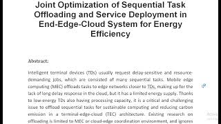 Joint Optimization of Sequential Task Offloading and Service Deployment in End Edge Cloud System for