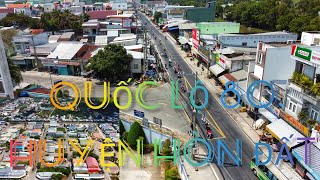 Flycam Quốc Lộ 80 Qua Thị Trấn Hòn Đất, Huyện Hòn Đất, Kiên Giang