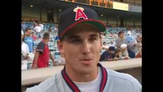 An interview done with tim salmon, on the day of his major league
debut for angels at yankee stadium.