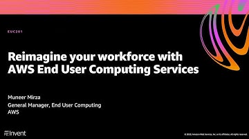 AWS re:Invent 2020: Reimagine your workforce with AWS End User Computing Services