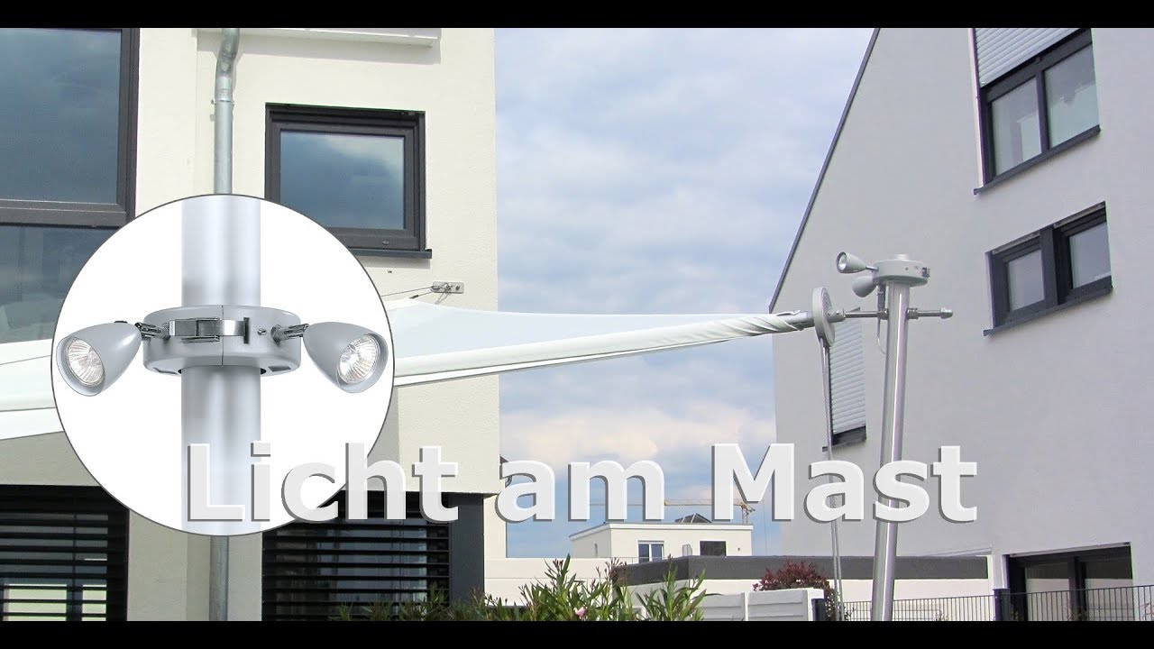 Licht am Mast Sonnensegel von Solarmagic® - PINA Design