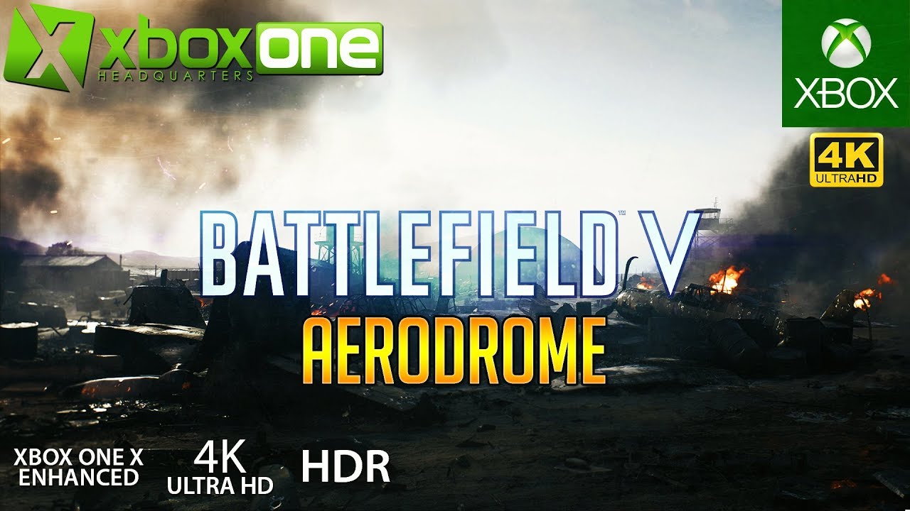 [4K] BATTLEFIELD 5 (BF5) XBOX ONE X GAMEPLAY | AERODROME 64 PLAYER CONQUEST in ULTRA HD - BFV