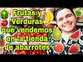 Frutas y Verduras que vendemos en la tienda de abarrotes  | Tips de Ventas
