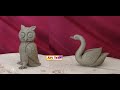 Owl & Swan Making Easy Process | Laksmi & Saraswati ka Bahan Mittise Banayee | Durga Idol |Art Tech