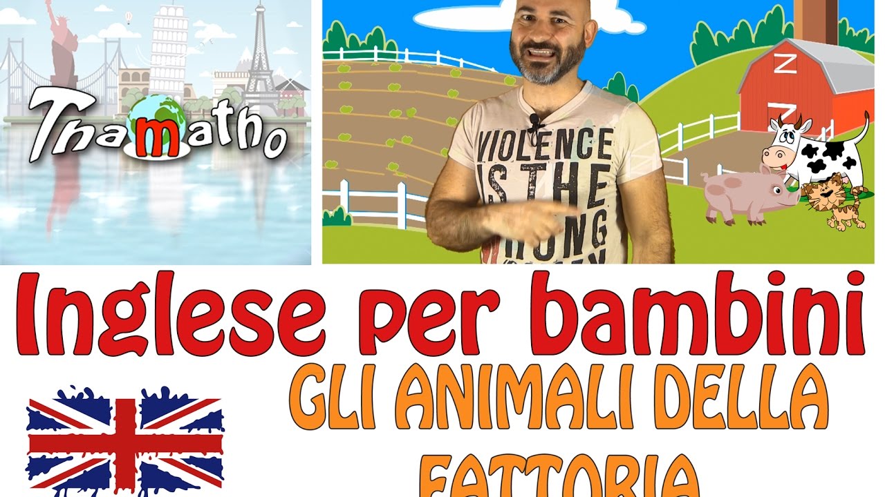 Inglese Per Bambini Gli Animali Della Fattoria Youtube