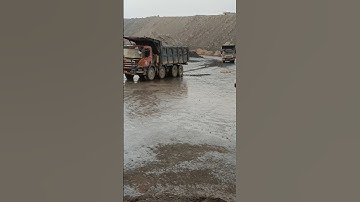 stopped the work during rain in comes #coalindia #mining #coalmining #ncl #opencast
