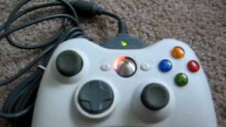 xbox 360 controller mod green guide button whit red led's