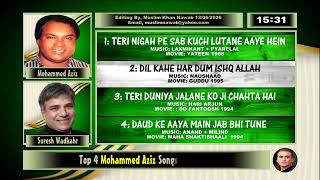 Top 4 Mohd Aziz Songs Part, 139 WITH Sukhvinder Singh + Suresh Wadkar + Mangal Singh + Udit Narayan