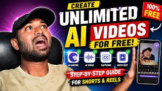 Create Unlimited AI Videos for FREE 🔥 | AI Avatar + Auto Video Editing + Voice (2026)
