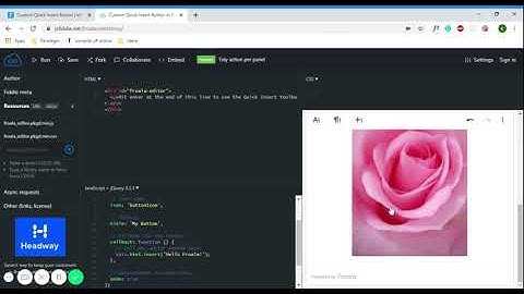 Custom Quick Insert Button in Froala Editor V3 - JSFiddle