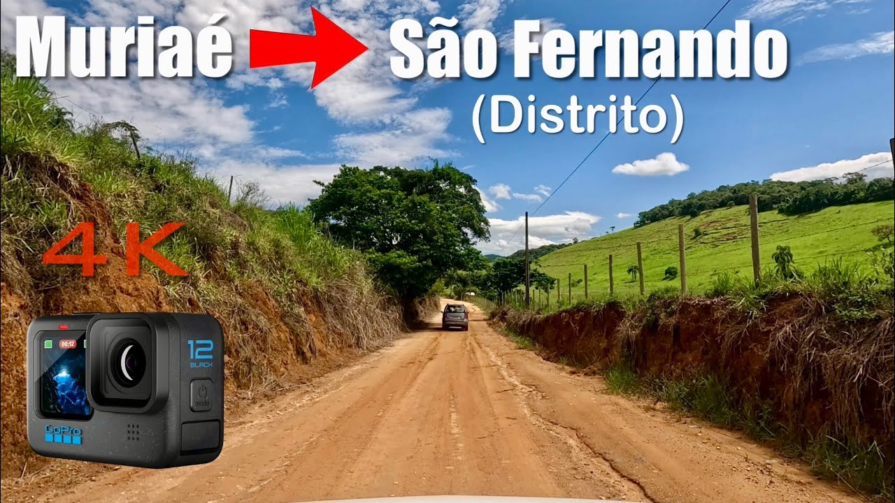 De Muriaé a São Fernando (distrito), em tempo real. Imagens com GoPro Hero 12.,