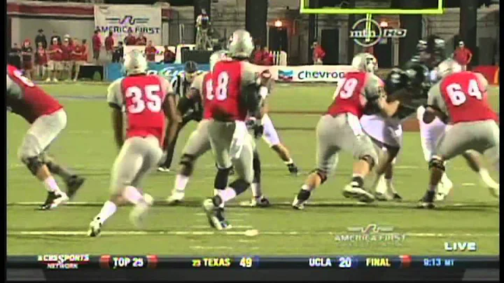 Art Laurel sacks Caleb Herring Hawaii vs. UNLV 2011