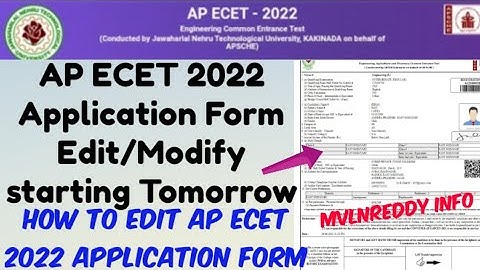 AP ECET 2022 Application form Edit Option Starting Tomorrow 🤩//How to Edit AP ECET 2022 Application