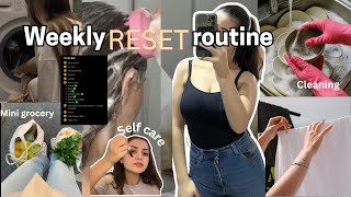 Weekly reset routine ( self care 🧖‍♀️💕🫧, cleaning 🧼) كفاش كاندوز نهار السبت بوحدي  