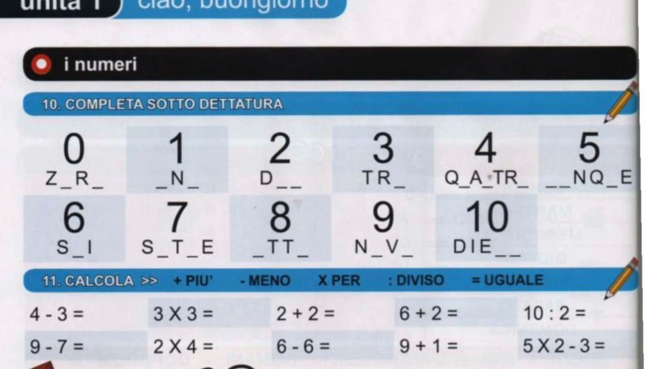 الارقام من ٠ ل ١٠ بالايطالي 🤔🤔  - اتعلم مع سارة - كورس ايطالي من الصفر ح ١١ - i numeri - numbers 🔢