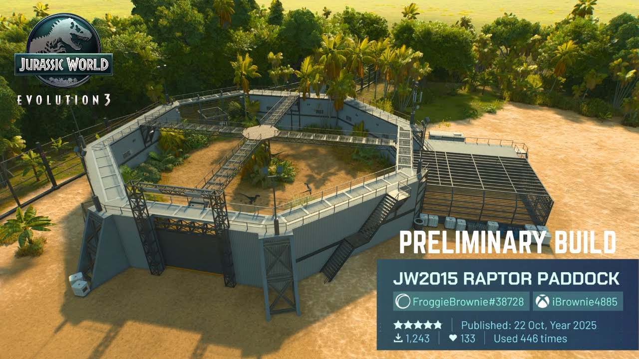 Jw3 Raptor Raptor Paddock (JW2015) In Jurassic World Evolution 3!! - YouTube