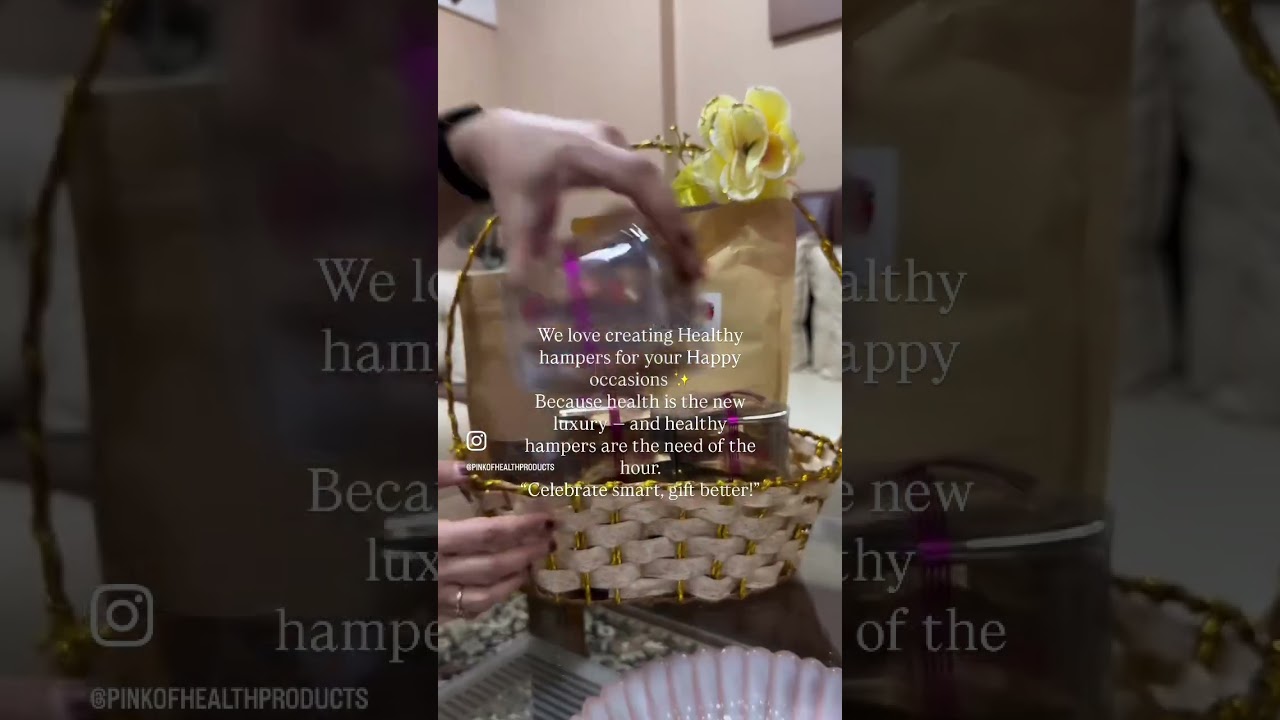 Healthy hampers are the need of the hour. Curated with love, packed with health.Gift smart! 🩷 