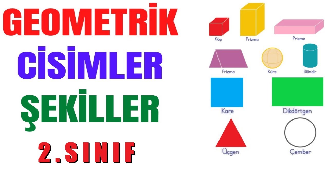 GEOMETRİK ŞEKİLLER GEOMETRİK CİSİMLER 2.SINIF - YouTube