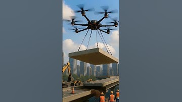 Drones transport concrete during road construction❗❗ #shorts #ai #construction #technology